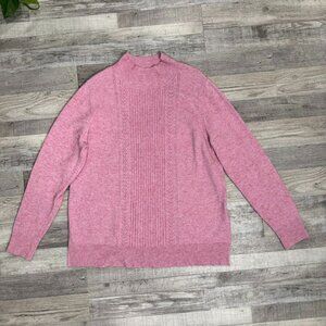 Old Navy Pink Long Sleeve Mock Neck Sweater Size XL N15
